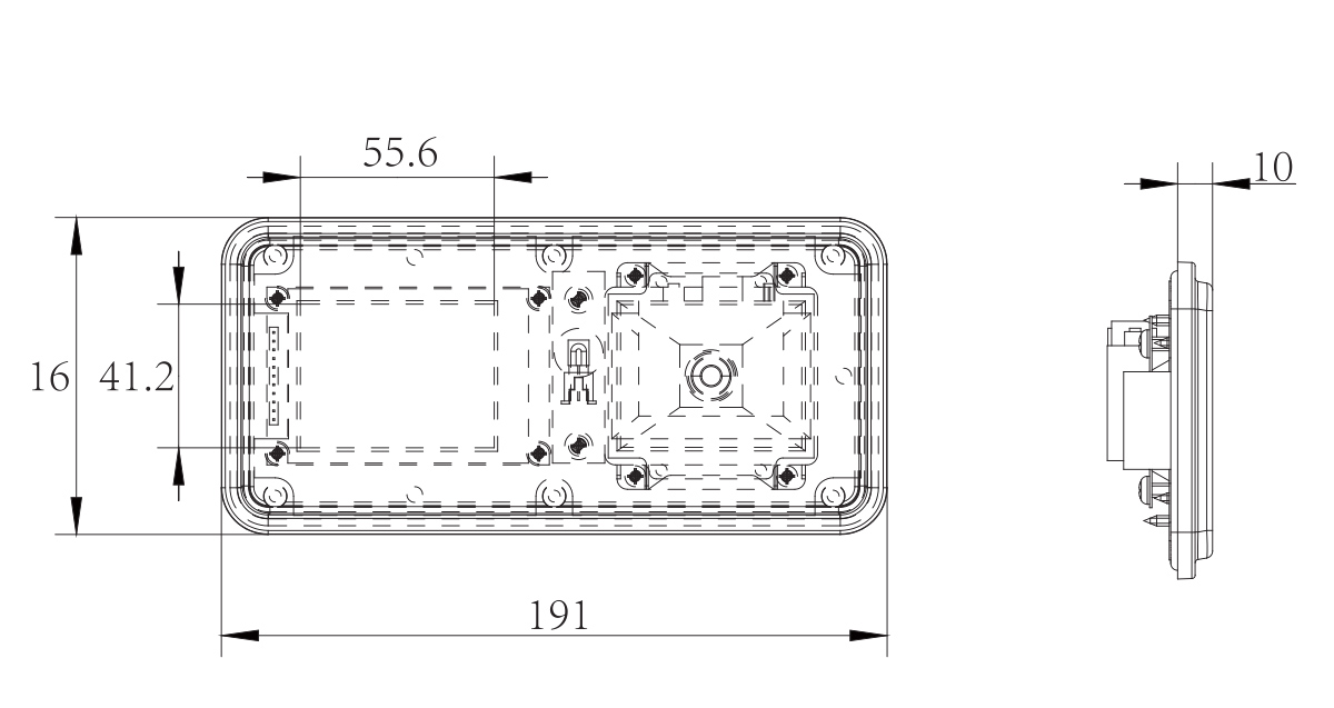 垃圾桶嵌入式微屏版中控系統尺寸